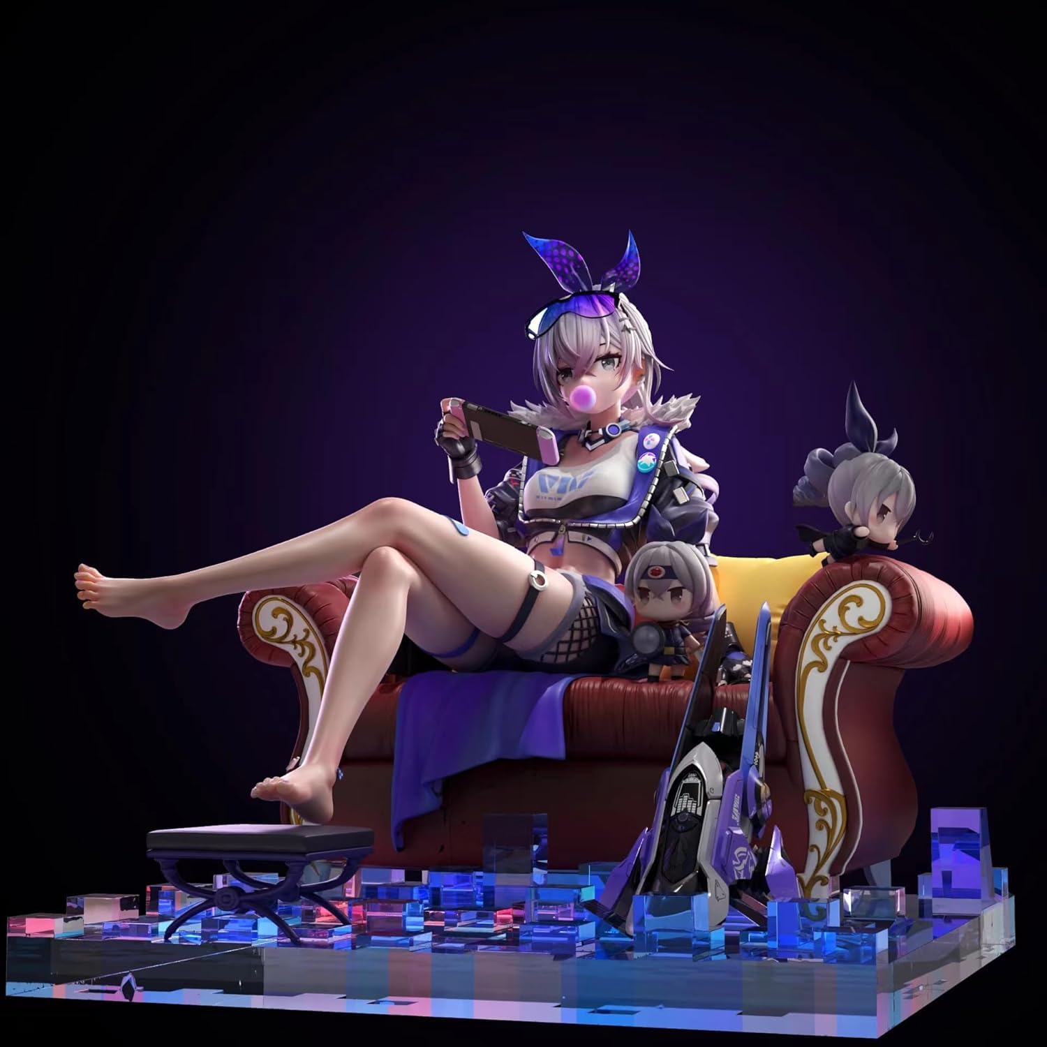 崩壊スターレイル 銀狼 ハキミ フィギュア ガレージキット 塗装済み完成品 崩壊スターレイル 銀狼 ハキミ フィギュア ガレージキット 塗装